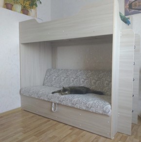 Кровать двухъярусная с диваном в Минусинске - minysinsk.mebelnovo.ru | фото