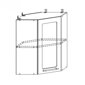 Монако ВПУС 550 шкаф верхний угловой в Минусинске - minysinsk.mebelnovo.ru | фото