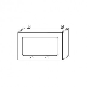 Опера ВПГС 600 шкаф верхний горизонтальный со стеклом в Минусинске - minysinsk.mebelnovo.ru | фото