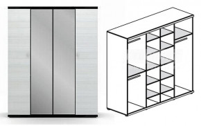 Шкаф 4-х дверный Гретта СБ-207 в Минусинске - minysinsk.mebelnovo.ru | фото