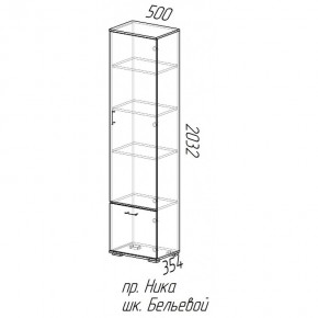 Шкаф бельевой Ника 500 в Минусинске - minysinsk.mebelnovo.ru | фото