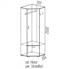 Шкаф угловой Ника в Минусинске - minysinsk.mebelnovo.ru | фото