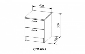 Тумба прикроватная Diamante ТДИ 400-1 в Минусинске - minysinsk.mebelnovo.ru | фото